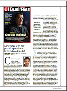 Tribune "La France d'en bas prend la parole sur le Web. Ecoutons-la !" dans 01Business